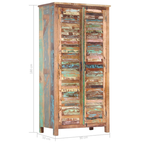 Rustika Rowe -  Wardrobe 90x50x180 cm Solid Reclaimed Wood